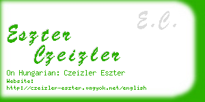 eszter czeizler business card